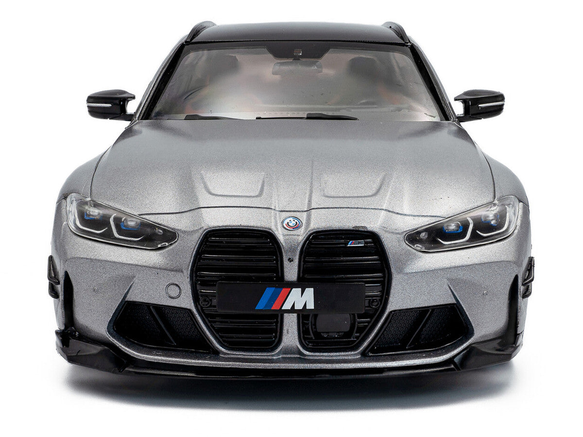 2024 BMW M3 Competition M xDrive Touring Frozen Pure Gray Metallic with Black Top 1/18 Diecast Model Car by Solido LuxuryLifeWay Online Store