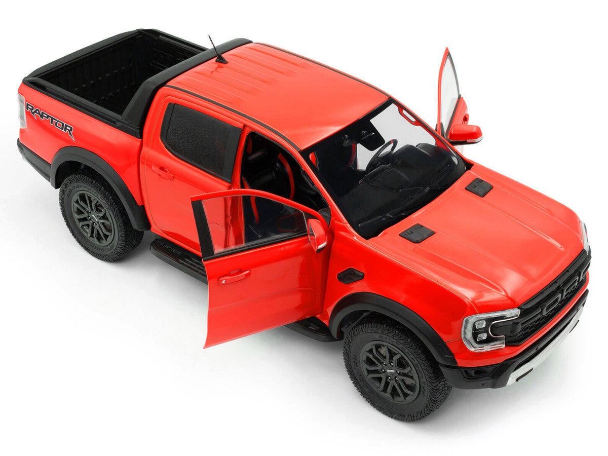 2024 Ford Ranger Raptor Pickup Truck Orange Red 1/18 Diecast Model Car by Solido LuxuryLifeWay Online Store