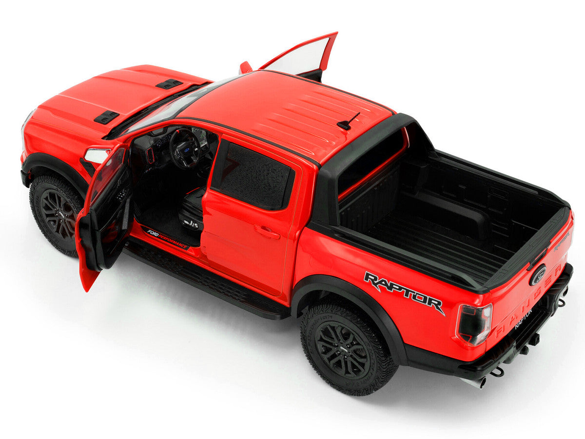 2024 Ford Ranger Raptor Pickup Truck Orange Red 1/18 Diecast Model Car by Solido LuxuryLifeWay Online Store