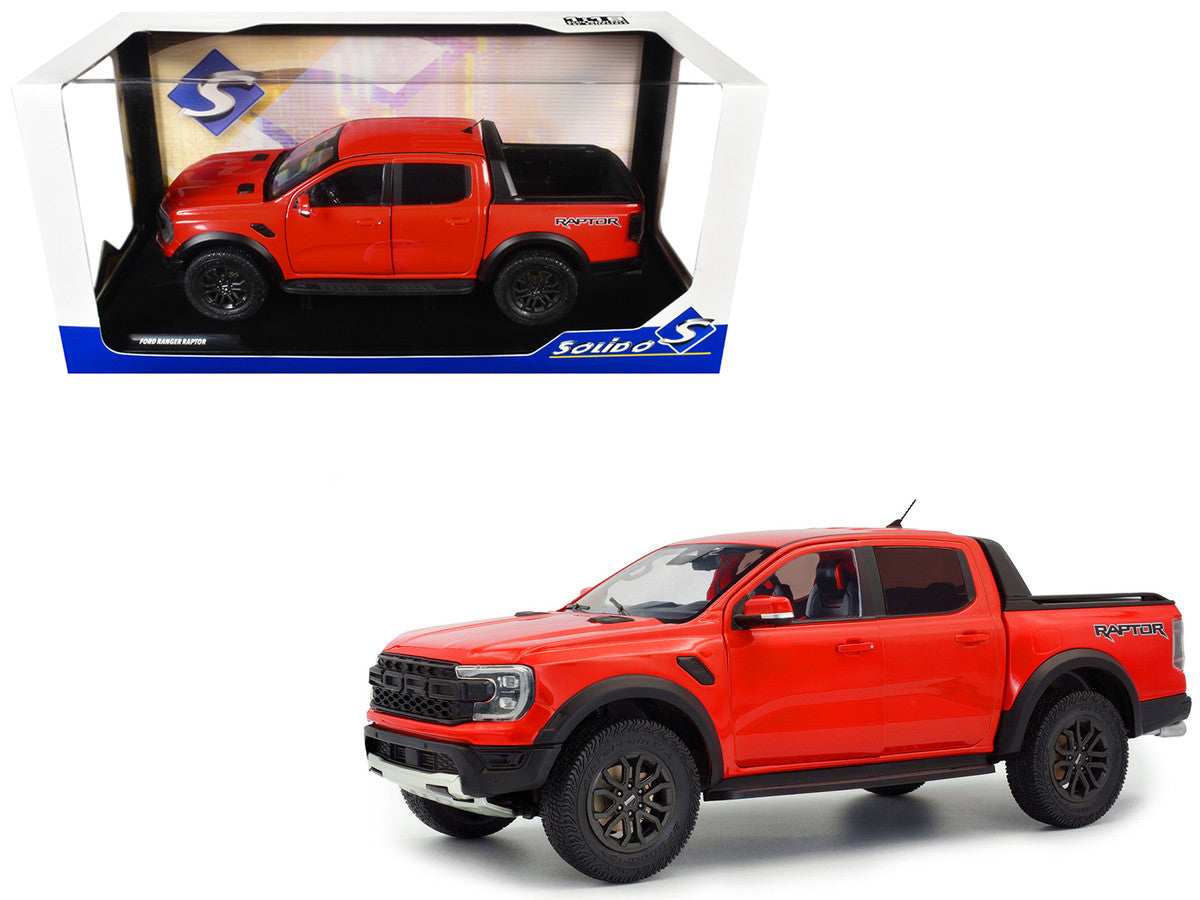 2024 Ford Ranger Raptor Pickup Truck Orange Red 1/18 Diecast Model Car by Solido LuxuryLifeWay Online Store