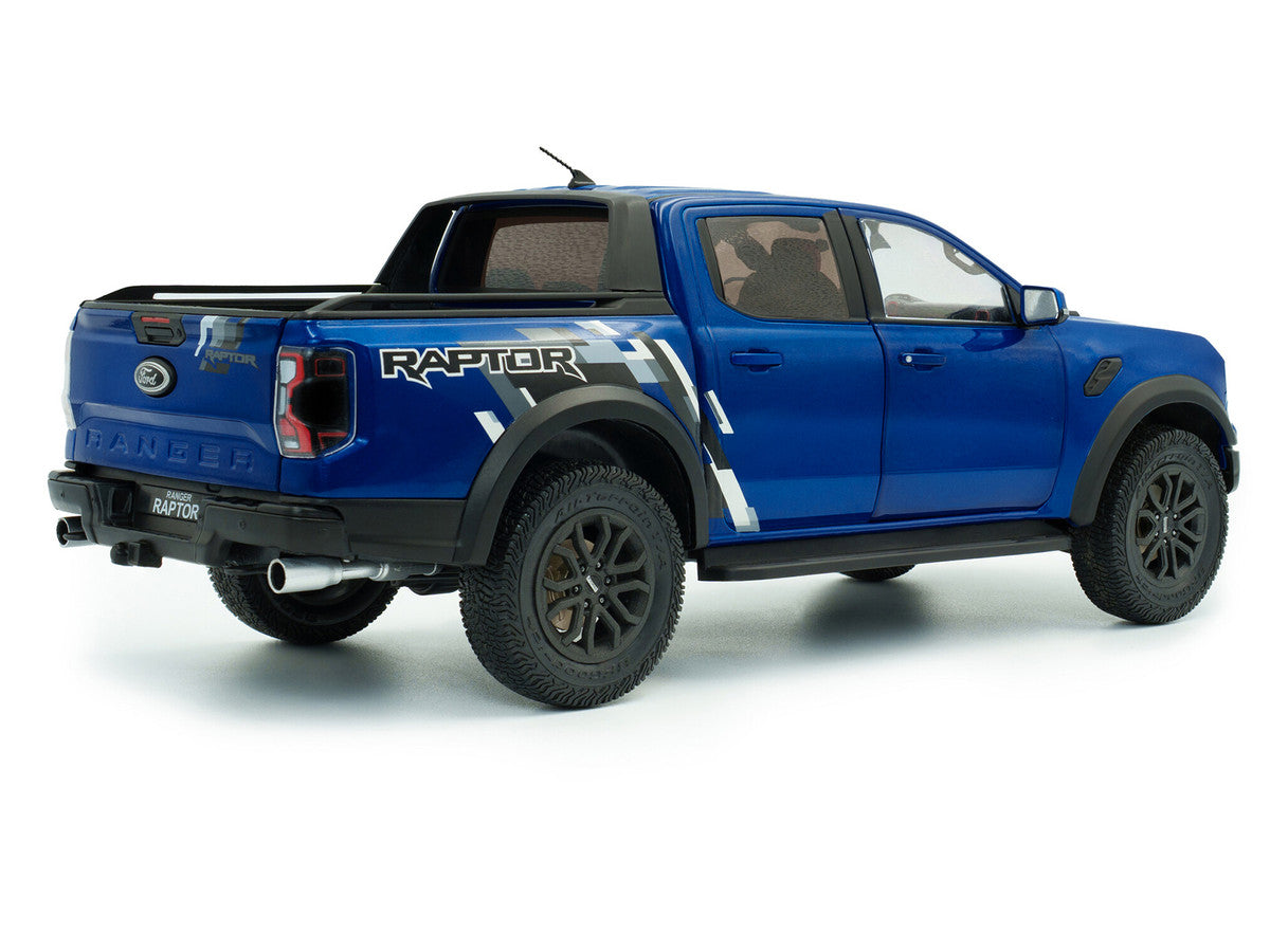 2024 Ford Ranger Raptor Pickup Truck Blue Lightning Metallic 1/18 Diecast Model Car by Solido LuxuryLifeWay Online Store