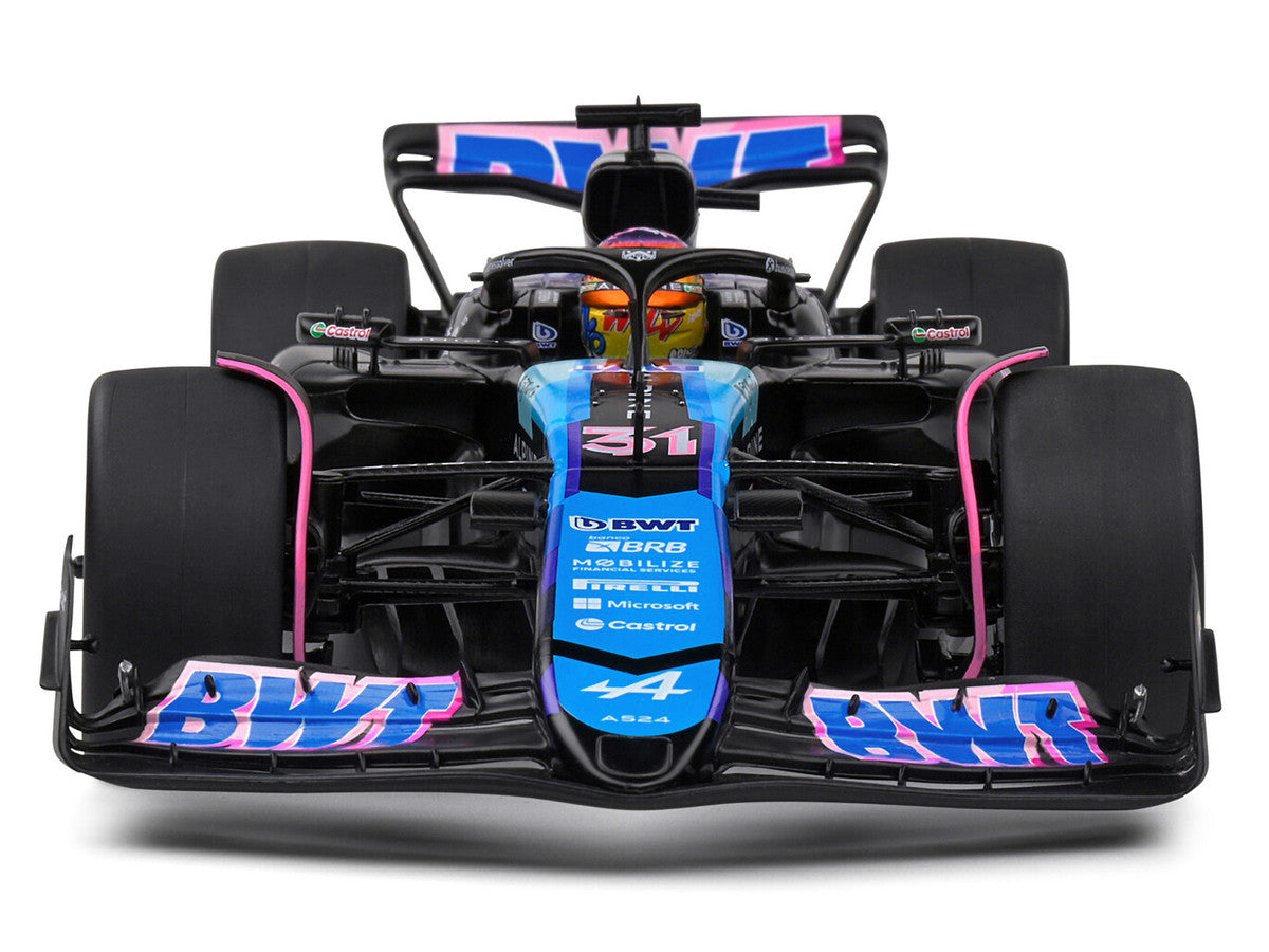 Alpine A524 #31 Esteban Ocon "BWT" Formula One F1 Miami GP (2024) "Competition" Series 1/18 Diecast Model Car by Solido LuxuryLifeWay Online Store