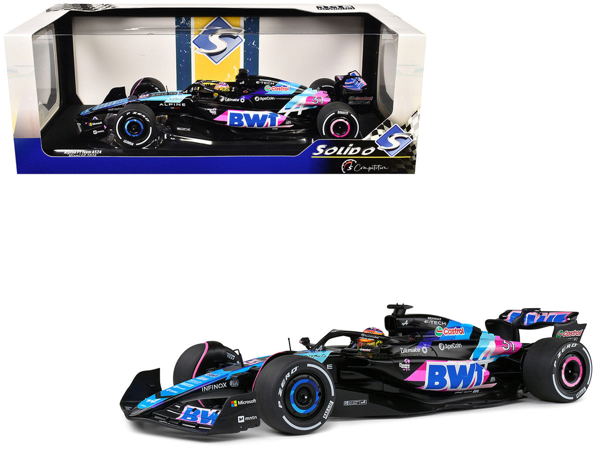 Alpine A524 #31 Esteban Ocon "BWT" Formula One F1 Miami GP (2024) "Competition" Series 1/18 Diecast Model Car by Solido LuxuryLifeWay Online Store