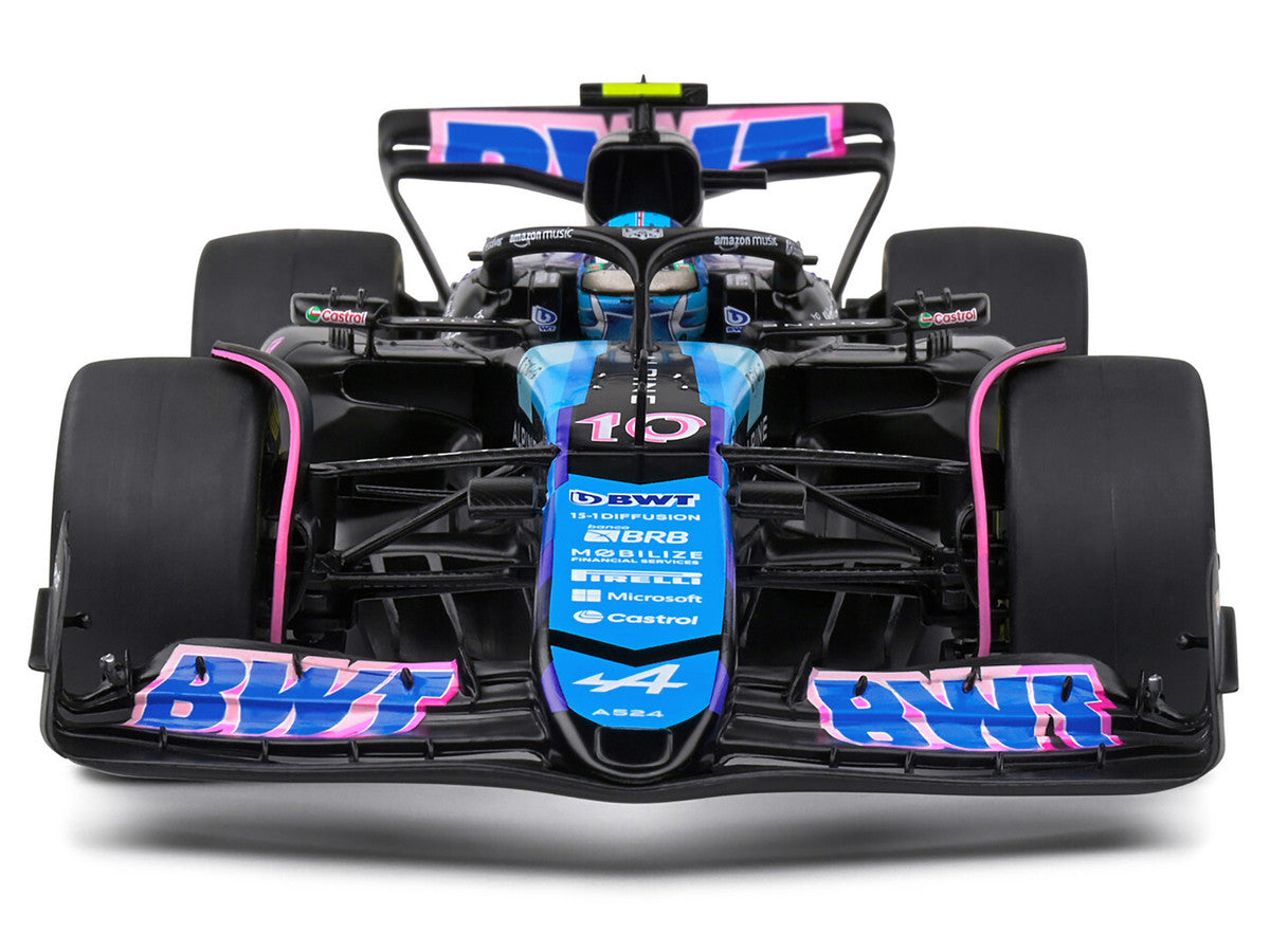 Alpine A524 #10 Pierre Gasly "BWT" Formula One F1 Monaco GP (2024) "Competition" Series 1/18 Diecast Model Car by Solido LuxuryLifeWay Online Store