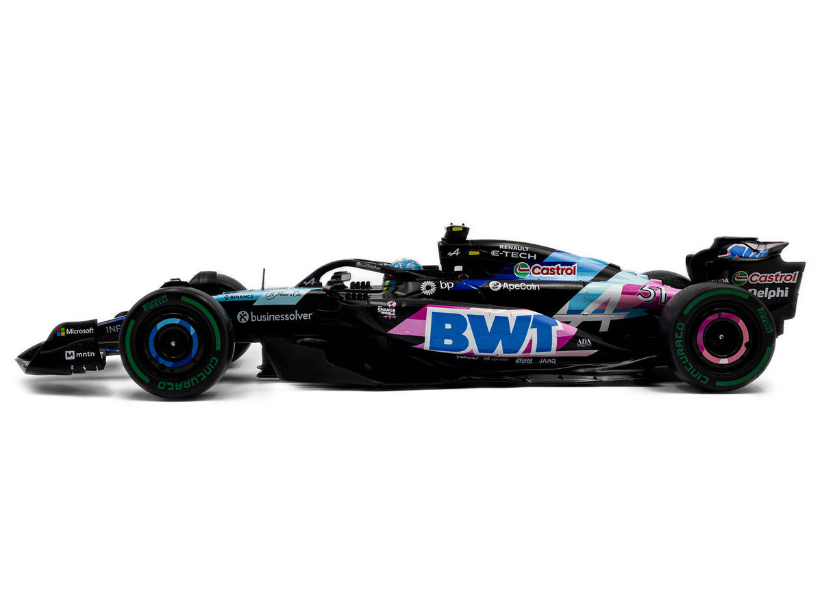 Alpine A524 #31 Esteban Ocon "BWT" 2nd Place F1 "Sao Paulo GP" (2024) "Competition" Series 1/18 Diecast Model Car by Solido LuxuryLifeWay Online Store