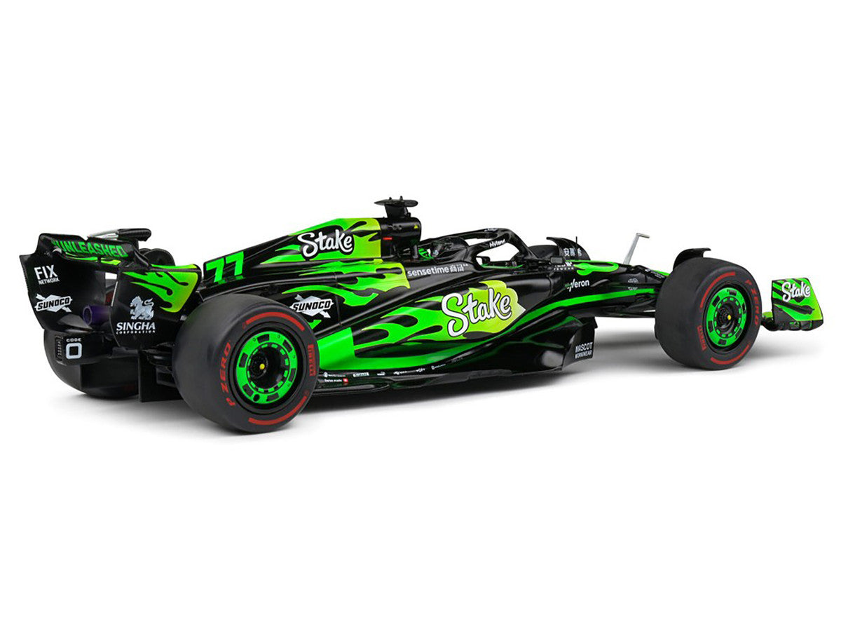 Kick Sauber C44 #77 Valtteri Bottas "Stake F1 Team Kick Sauber" Formula One F1 "Las Vegas GP" (2024) "Competition" Series 1/18 Diecast Model Car by Solido LuxuryLifeWay Online Store