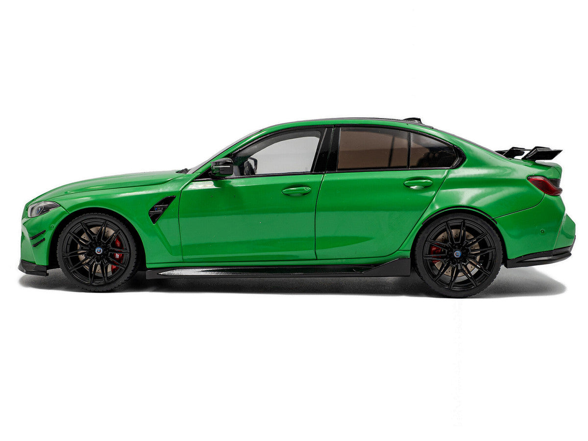 2024 BMW M3 Competition Signal Green with Carbon Top 1/18 Diecast Model Car by Solido LuxuryLifeWay Online Store