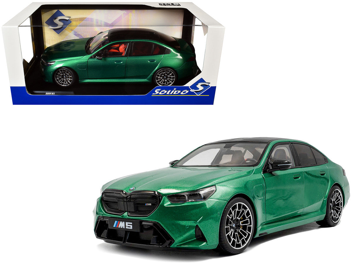 2025 BMW M5 Isle of Man Green Metallic 1/18 Diecast Model Car by Solido LuxuryLifeWay Online Store