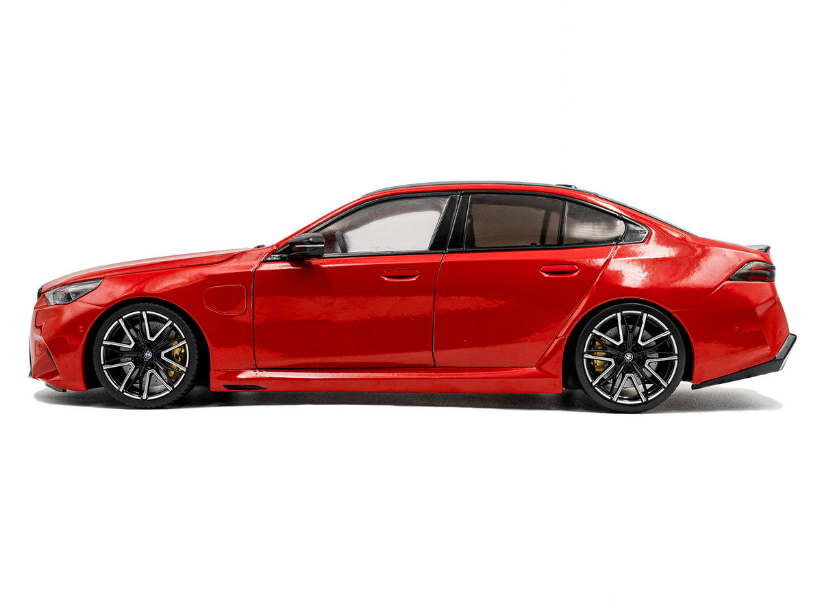 2025 BMW M5 Fire Red with Black Top 1/18 Diecast Model Car by Solido LuxuryLifeWay Online Store