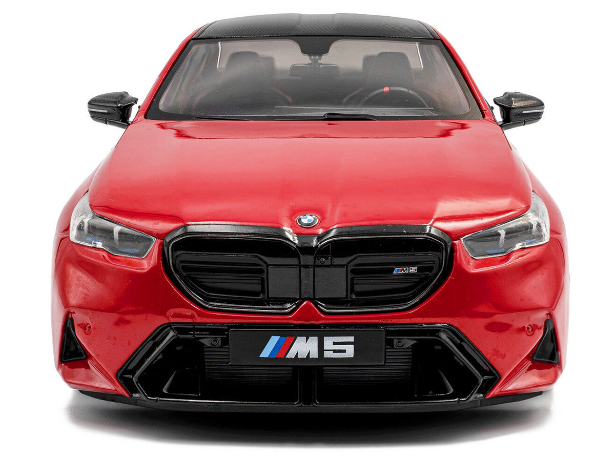 2025 BMW M5 Fire Red with Black Top 1/18 Diecast Model Car by Solido LuxuryLifeWay Online Store