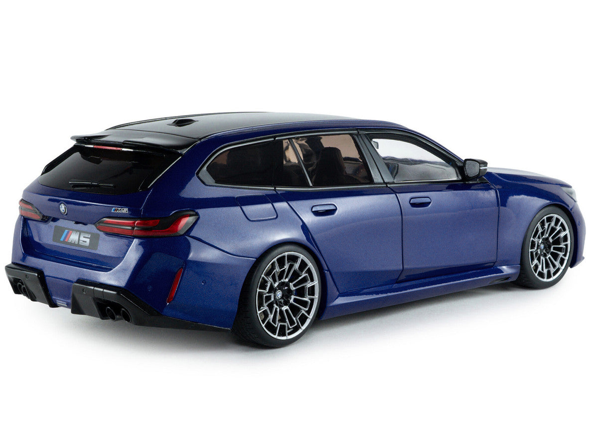 2025 BMW M5 Touring Marina Bay Blue Metallic with Black Top 1/18 Diecast Model Car by Solido LuxuryLifeWay Online Store