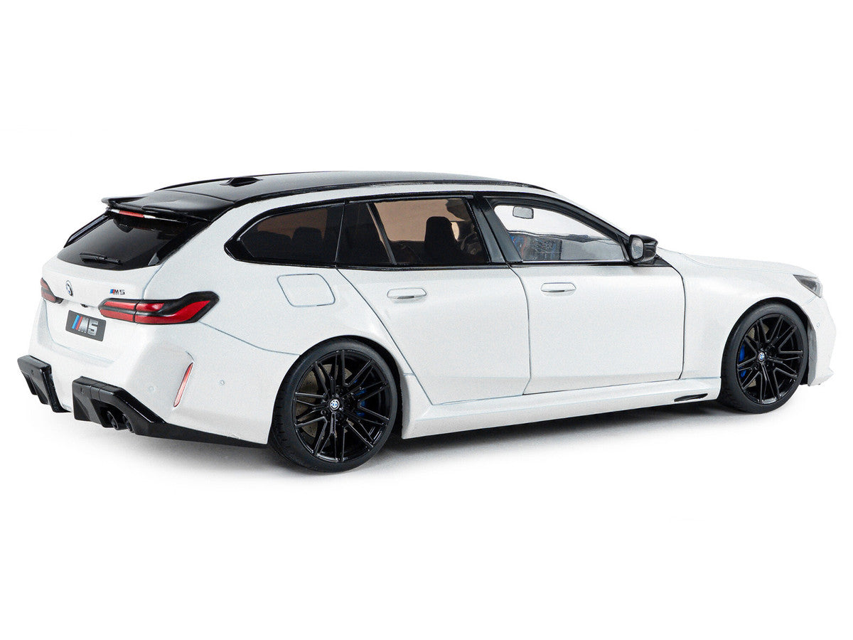 2025 BMW M5 Touring Alpine White with Black Top 1/18 Diecast Model Car by Solido LuxuryLifeWay Online Store