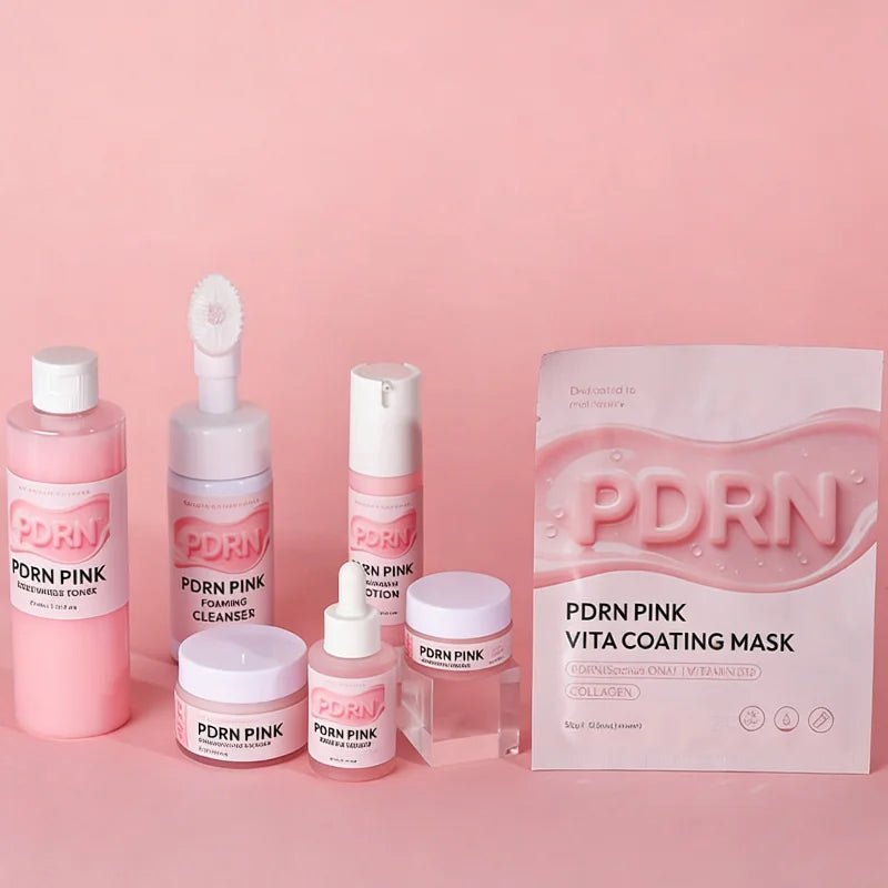 PDRN Pink Skincare Set Salmon Dna Collagen Vita Coating Mask Lift Firm Skin Make Skin Glow Moisturizing Nourishing Skincare Set Pi-Mart