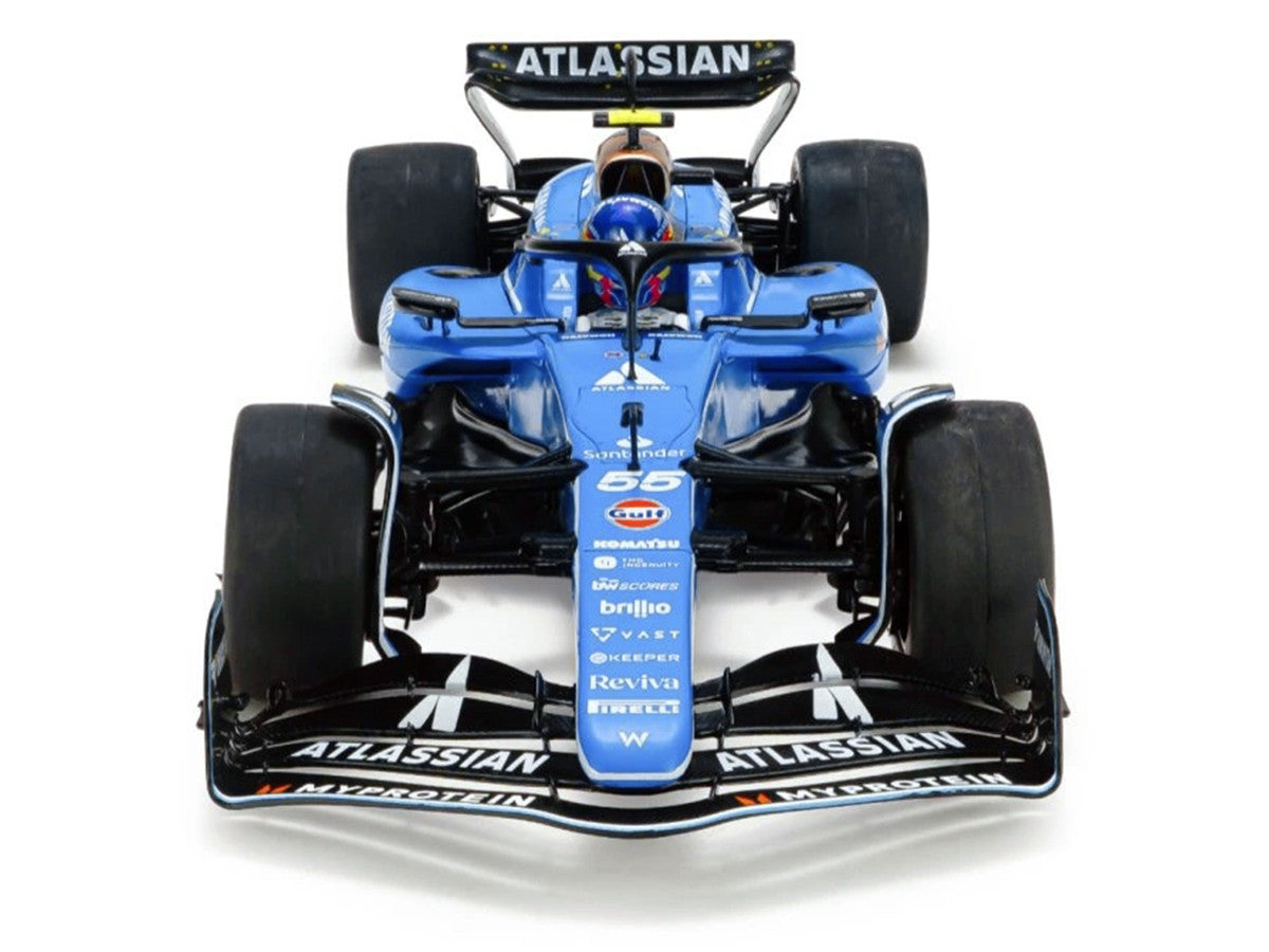 Williams FW47 #55 Carlos Sainz "Atlassian" Formula One F1 "Australian GP" (2025) "Competition" Series 1/18 Diecast Model Car by Solido LuxuryLifeWay Online Store