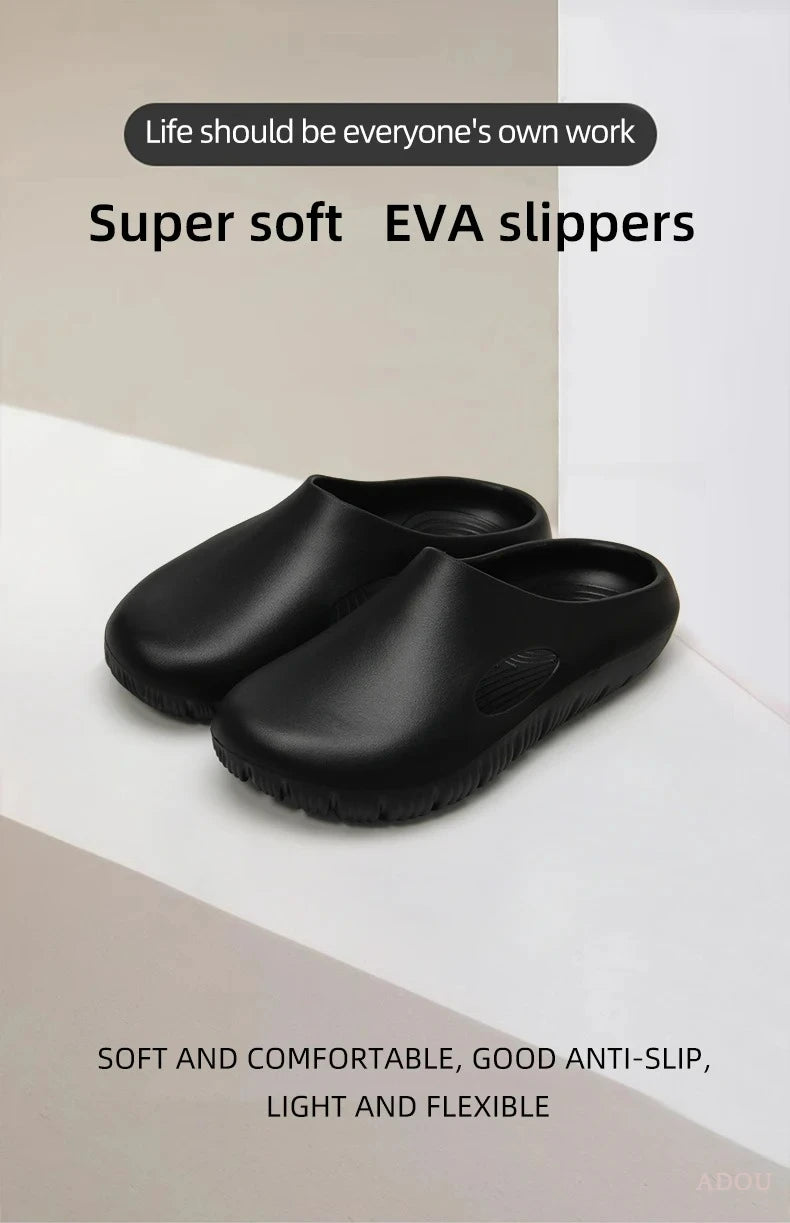 EVA Bread Men's Anti-Slip Odor-Resistant Outdoor Sandals Sports Beach Slippers for Casual Comfortable Footwear Pi-Mart