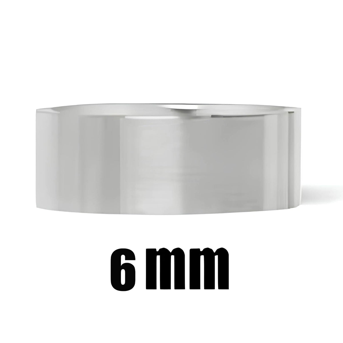 Men's Titanium Steel Bold Matte Ring Punk Syle 8mm Wedding Band Ring for Women Minimalist Gothic Jewelry Best Friend Gift Pi-Mart