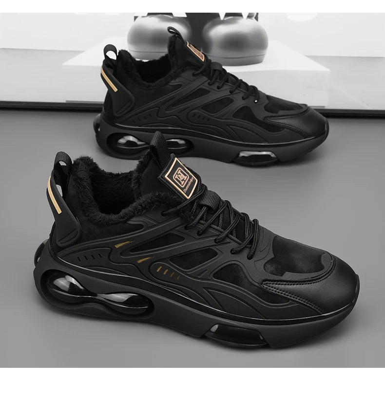 Couples casual sports shoes autumn winter warm plush cotton shoes Men Women fashion outdoor soft sole light racing running shoes Pi-Mart