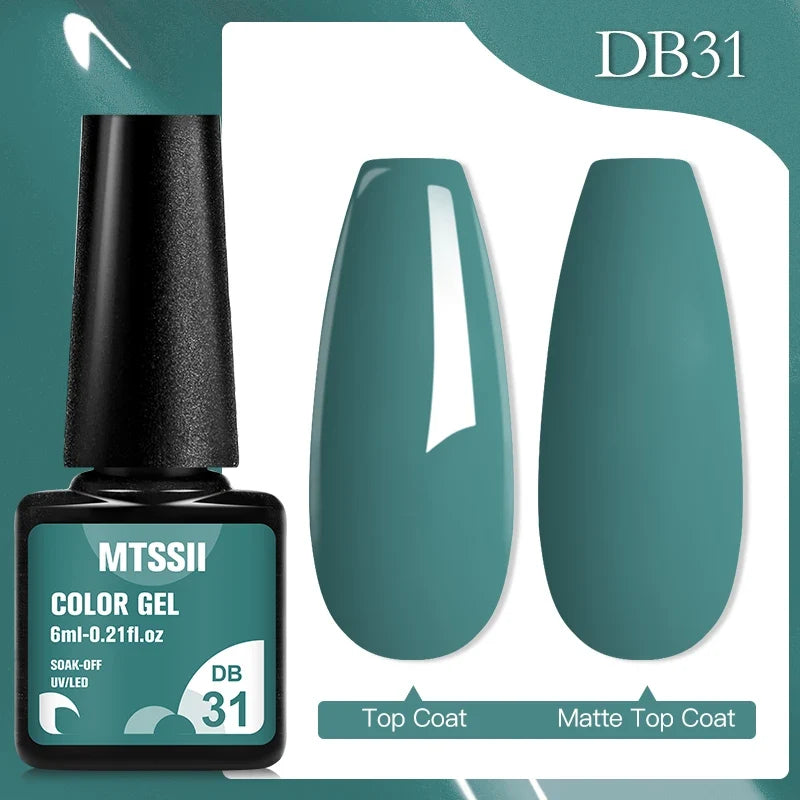 Mtssii 6ML Chocolate Color Gel Nail Polish Brown Semi Permanent UV Gel Autumn Winter Popular Soak Off Nail Art Gel Varnishes Tri Light Beauty