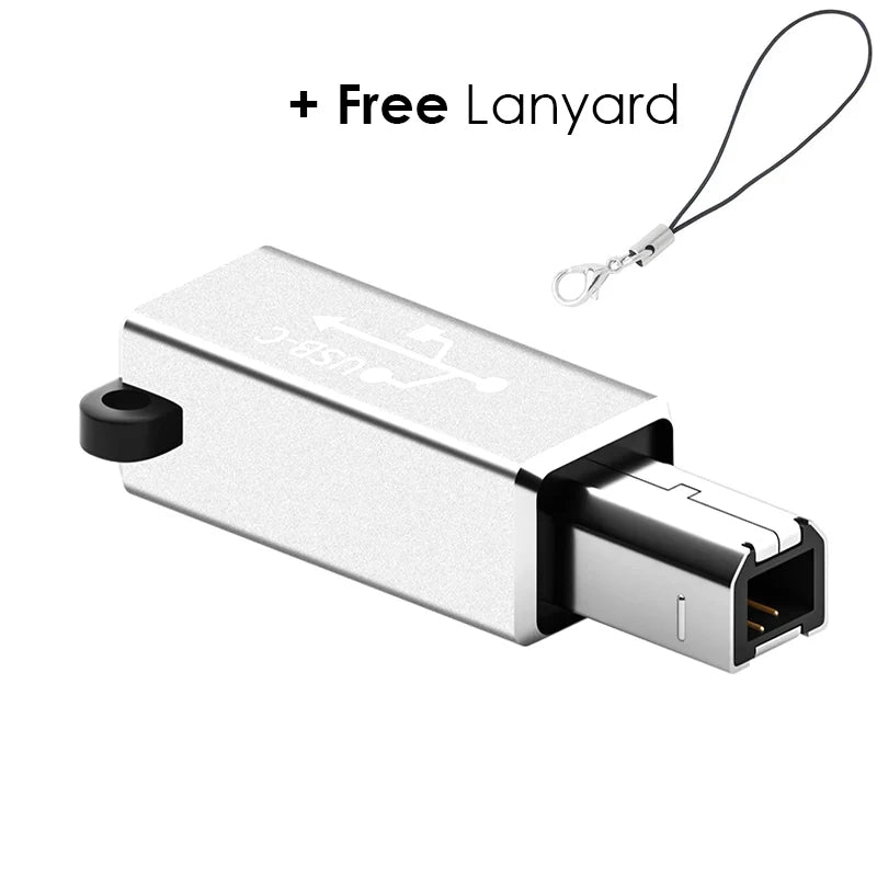 Type C USB Female to USB-B Male Adapter for Printer Scanner Converter USB-C Data Transfer Adapter for MIDI Controller Keyboard Pi-Mart