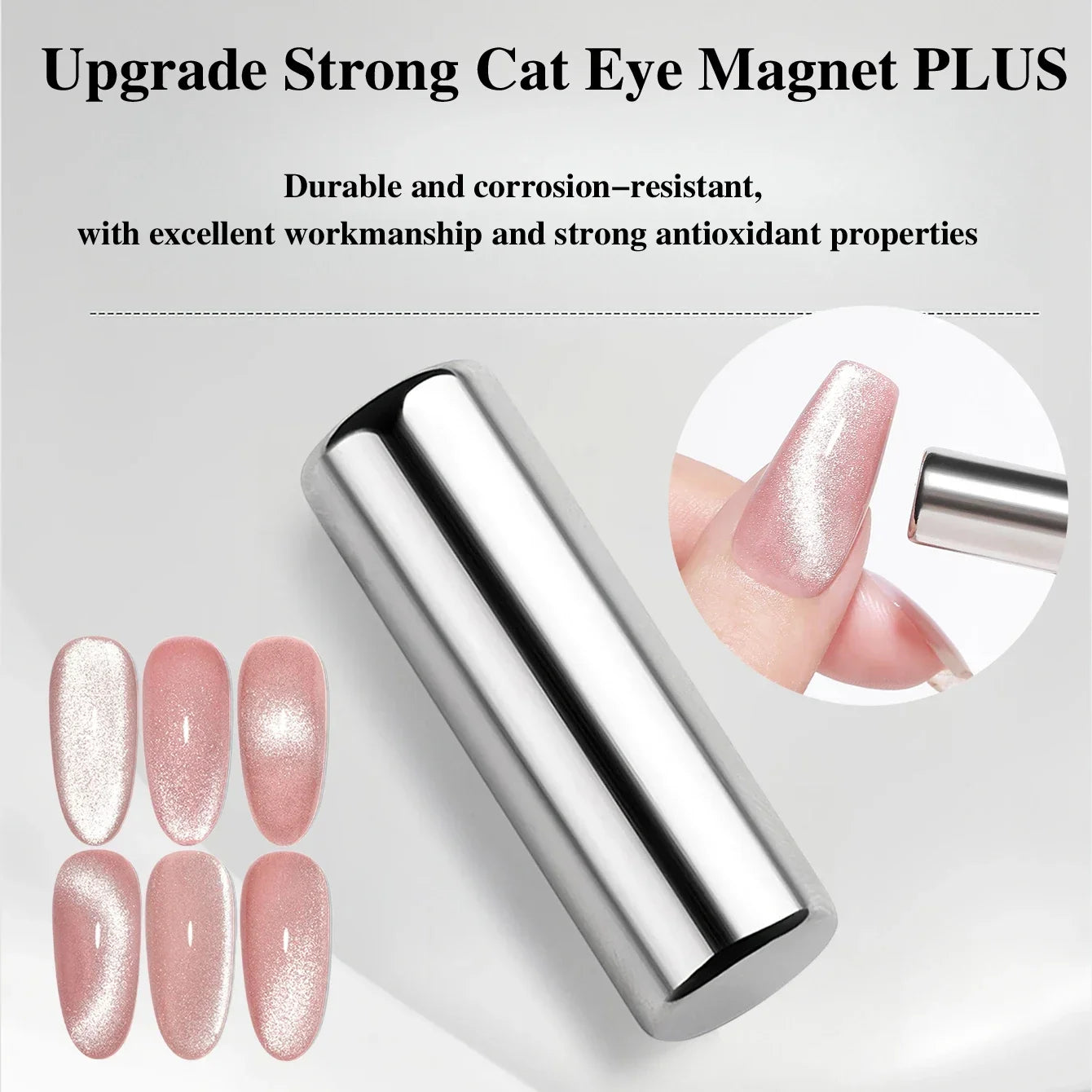 3x0.7cm Round Nail Art Cat Eye Gel Magnetic Pen for Gel Polish 3D Cat Eye Nails Painting Strong Magnet Stick Manicure DIY 2030 Tri Light Beauty