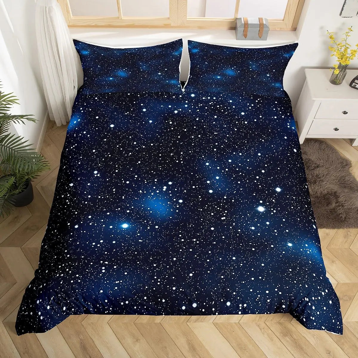 Galaxy Duvet Cover Starry Sky Bedding Set Twin Full Queen King Mysterious Outer Space Comforter Cover For Boys Girl Room Dorm Pi-Mart