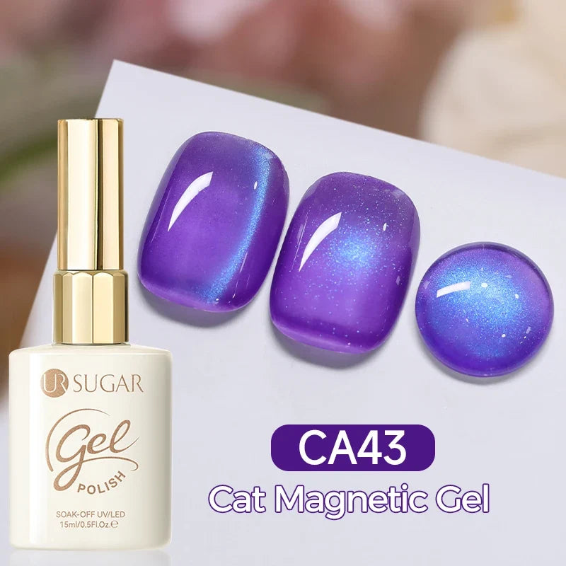 UR SUGAR 15ml Cat Magnetic Gel Nail Polish 30 Colors Semi Permanent Magnetic Gel UV/LED Soak Off Painting Vanrish Design Tri Light Beauty
