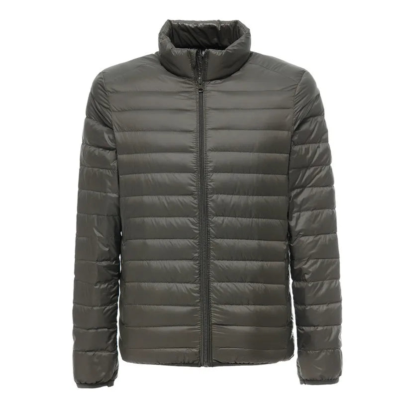 Men's Lightweight Water-Resistant Packable Puffer Jacket 2023 New Arrivals Autumn Winter Male Fashion Stand Collar Down Coats Pi-Mart