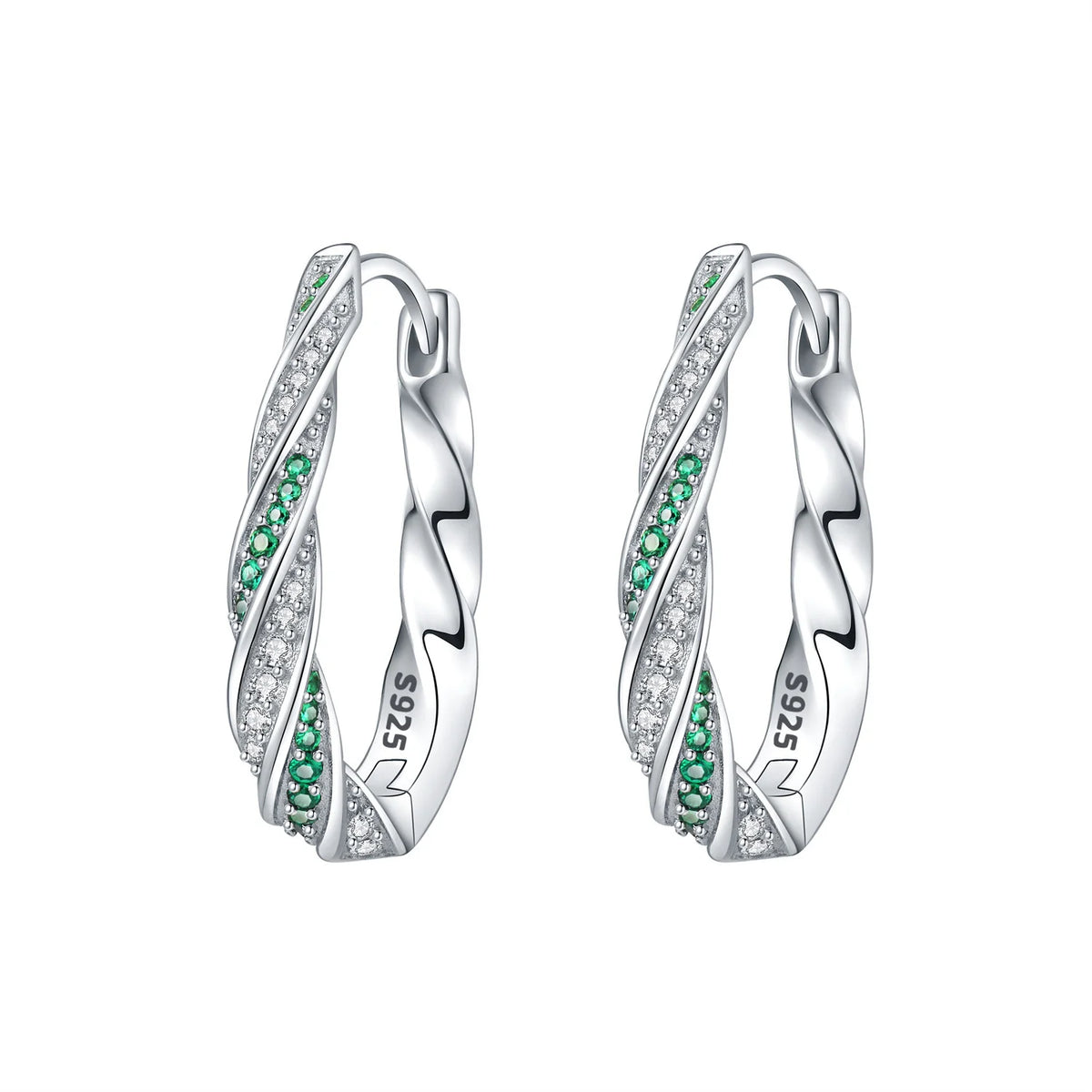 PANPOKI S925 Sterling Silver Purple Zircon Series Earrings Hoop Earrings For Women Jewelry Original Party Trendy Gifts Pi-Mart