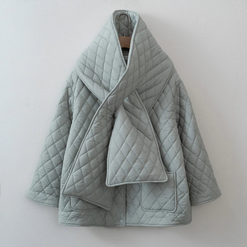 Women Autumn Winter Scarf Jacket Warm parka LadyShow.Store