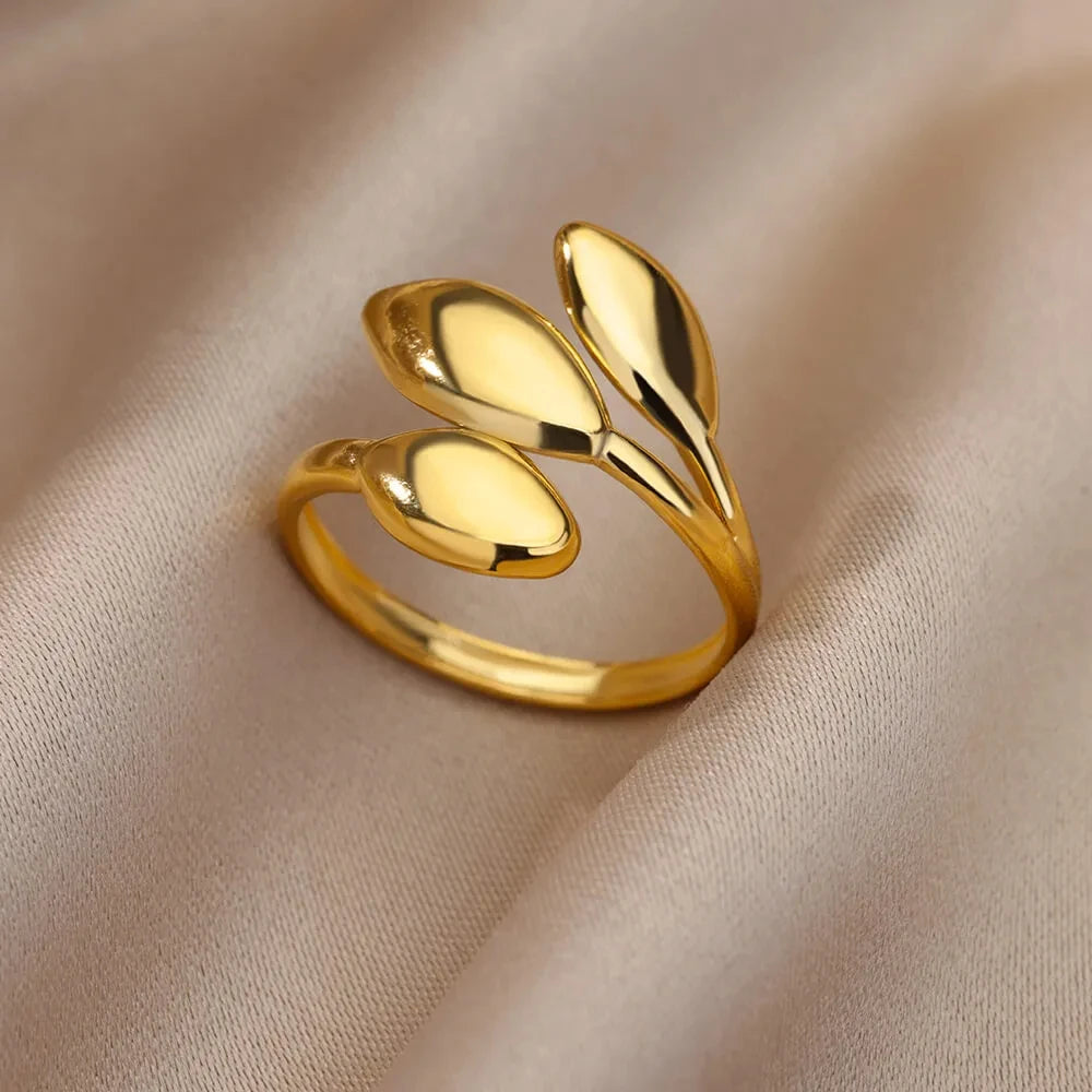 316L Stainless Steel Rings for Women Gold Color Never Fade Luxury Classic rings wedding couple rings Jewelry Free Shipping Pi-Mart