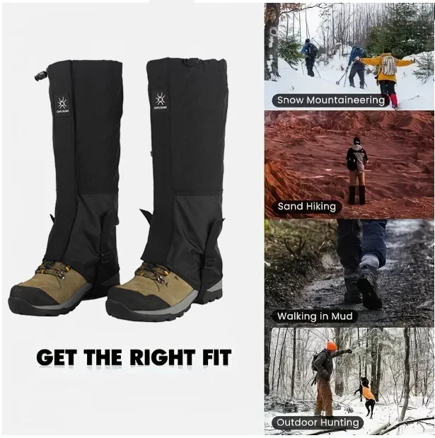 Waterproof Snow Sand Prevention Leg Gaiters Essential Protective Gear for Outdoor Mountaineering Skiing Desert Hiking Exploratio Pi-Mart