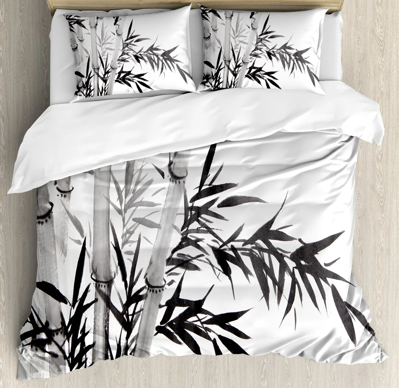 Japanese Duvet Cover Set Simplistic Cherry Blossom Tree Botanic Themed Pattern Fresh Organic Lines Bedding Set For Kids Girls Pi-Mart