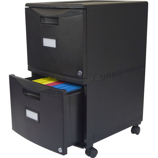 Black 2-Drawer Locking Letter/Legal size File Cabinet with Casters/Wheels LuxuryLifeWay Online Store