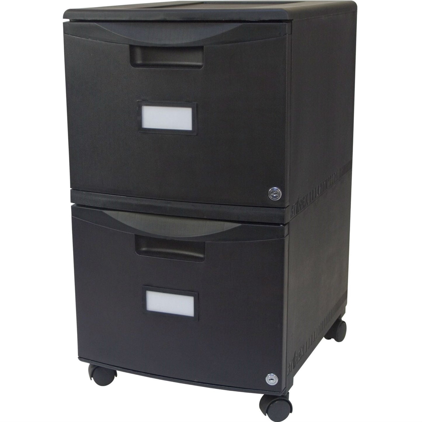 Black 2-Drawer Locking Letter/Legal size File Cabinet with Casters/Wheels LuxuryLifeWay Online Store