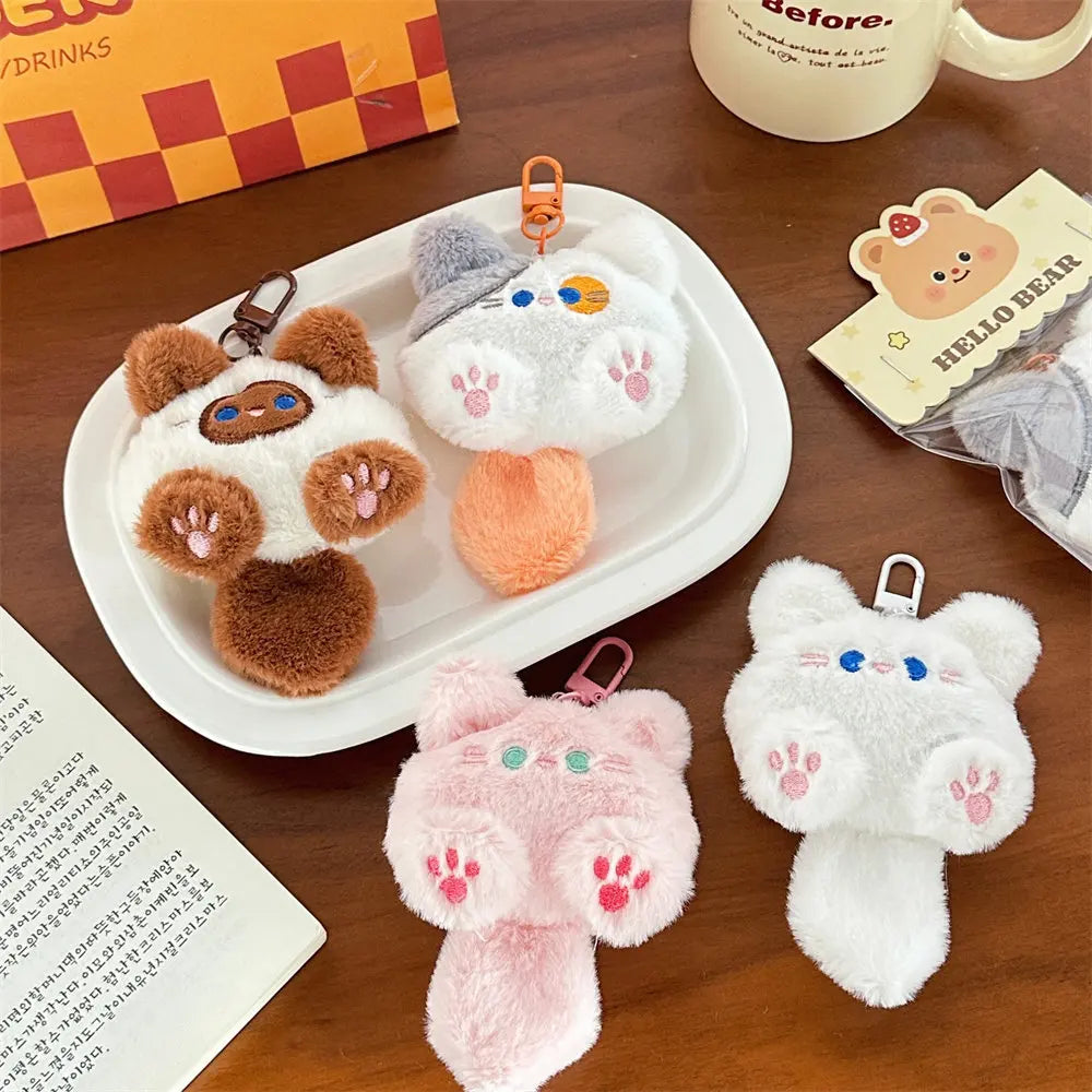 Cute Plush Cat Doll Pendant Girl Backpack Doll Pendant Couple Bag Keychain Decorative Gift Pi-Mart