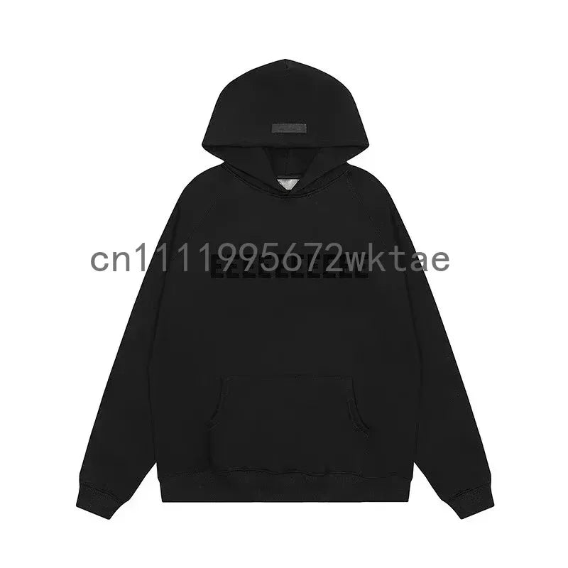 FW22 Men's Hoodies Jogging Set Luxury Design Chest Two Rows Plush Letter Hoodie Women's Loose Hoodie Fashion Unisex Pants Set LadyShow.Store