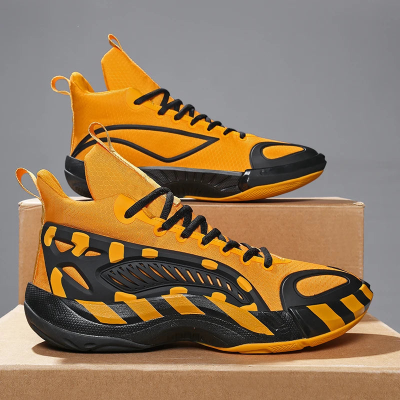 Men's Basketball Shoes Breathable Cushioning Non-Slip Wearable Runing Shoes Gym Training Athletic Basketball Sneakers for Men Pi-Mart