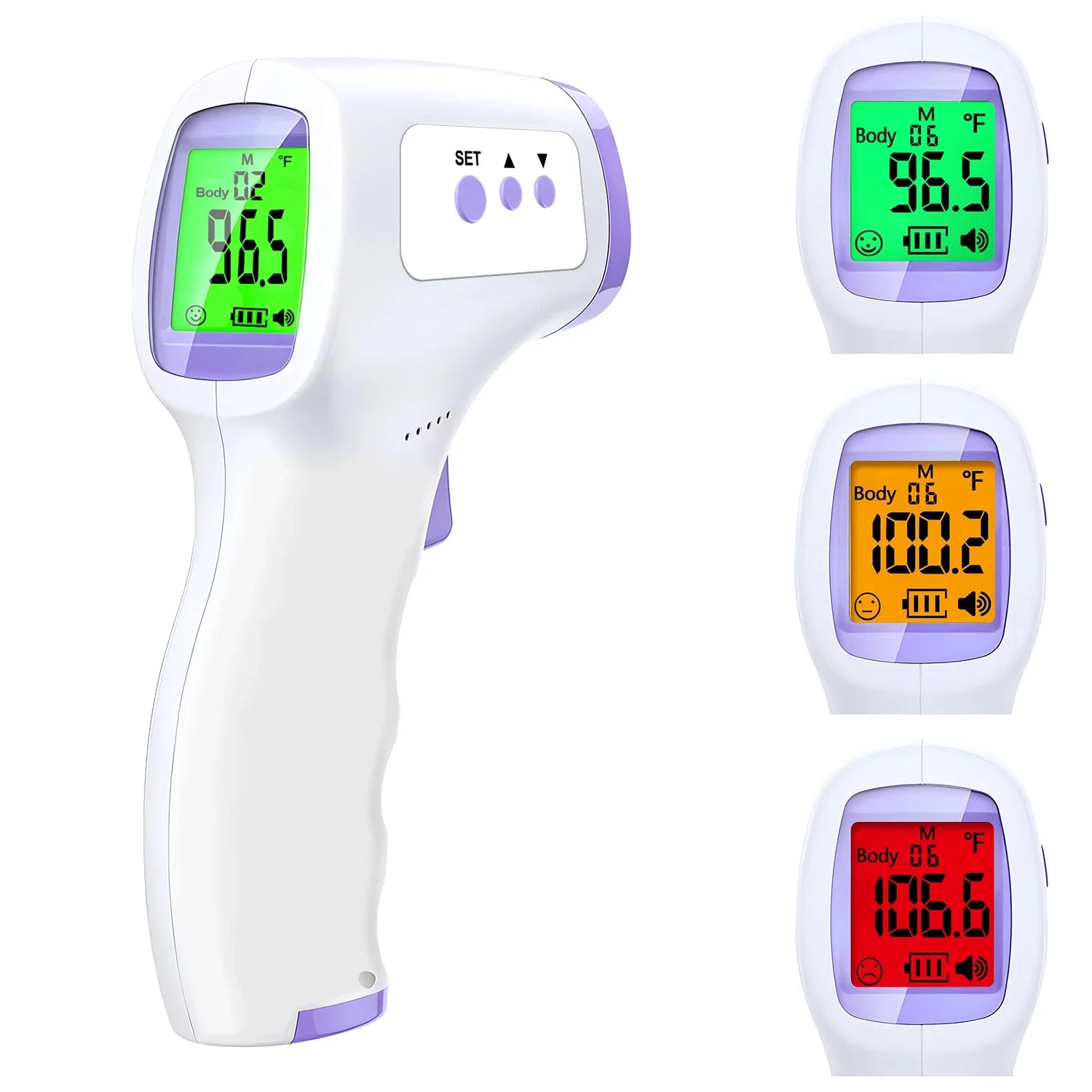 Digital Infrared Thermometer Forehead Body Non-Contact Fever Thermometers Or Medical Portable Finger Pulse Oximeter Blood Oxygen LadyShow.Store
