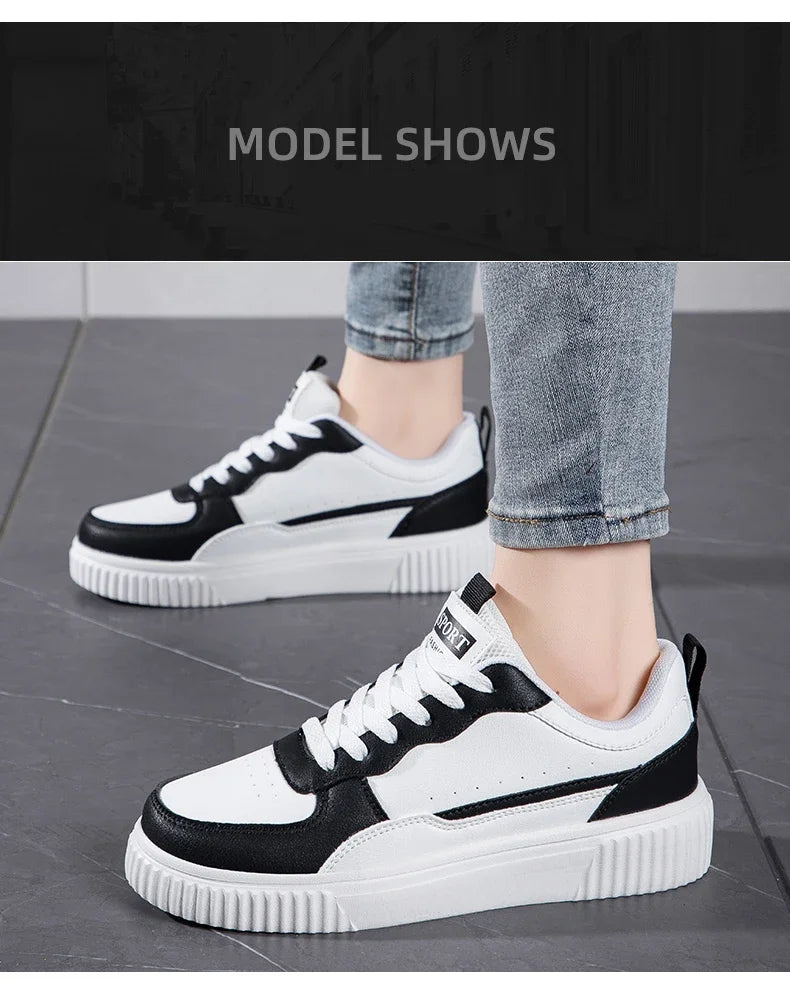 Fashion Women Casual Shoes Breathable Walking Flat Shoes Sneakers White Female Footwear Sports Running Outdoor Walking For Men Pi-Mart