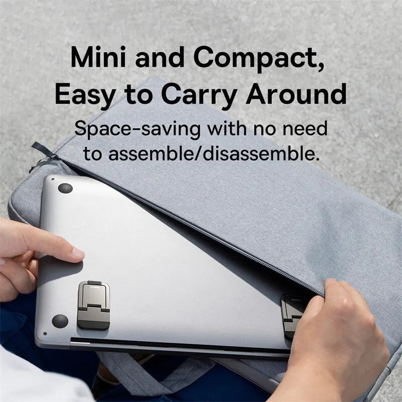 Baseus Foldable Laptop Stand Portable Notebook Support Base Holder Adjustable Riser Cooling Bracket Universal for Laptop Tablet Pi-Mart