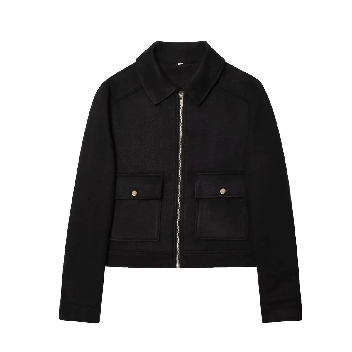Women's Zipper Jacket Coat New Winter Long Sleeve Pocket Outerwear Coat Short Street Elegant Women's Jacket LadyShow.Store