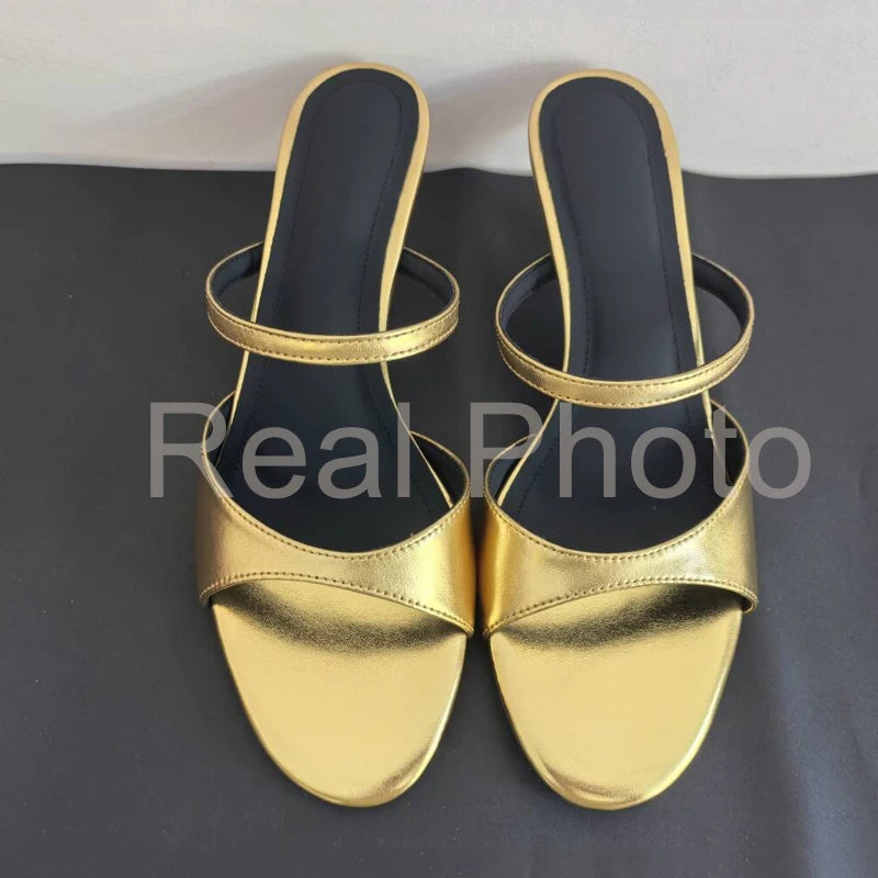 JOZHAMTA Size 34-43 Women Real Leather Casual Flats Slippers Comfort Slides Sandals Soft  Fashion 2025 Daily Home Outdoor Pi-Mart