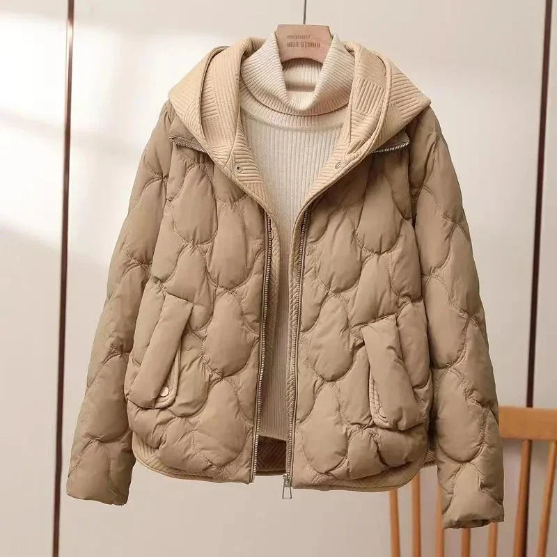 2025 Fashion Coats Korean Style Loose Cropped Coat Women Jacket Women Parkas Warm Puffer Jackets Casual Coat New Winter Clothes LadyShow.Store