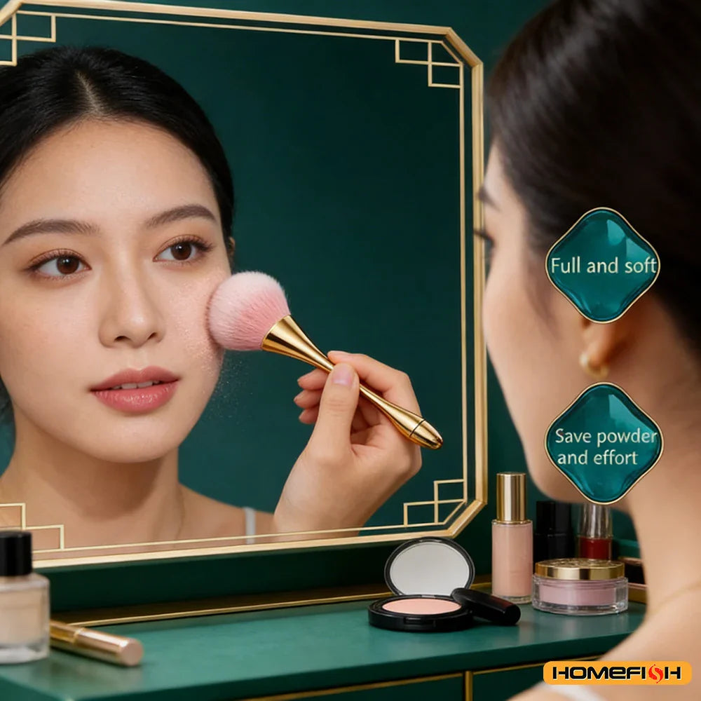Small Fluffy Soft Powder Brush for Blush & Setting Powder, Waist Design Beauty Tool Tri Light Beauty