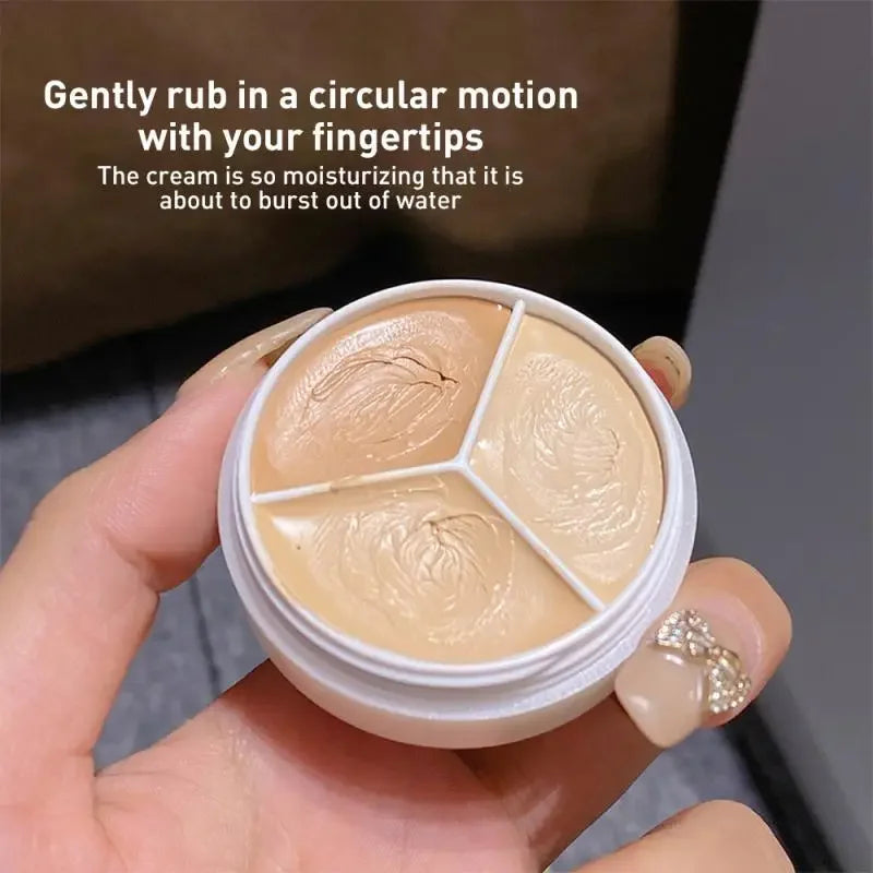 3-Color Concealer Palette Professionally Covers Eyes Dark Circles Spots Pimples Black Lacrimal Groove Repair Foundation Make Up Tri Light Beauty