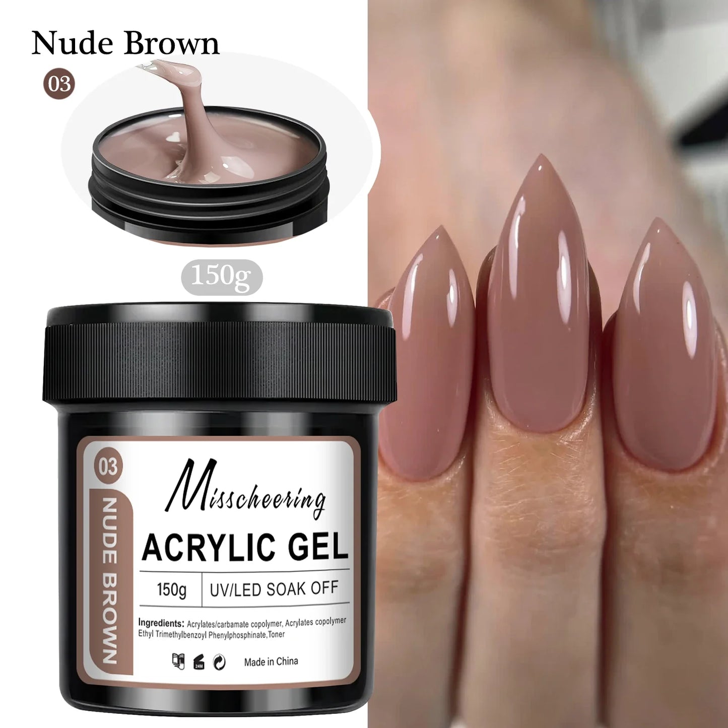 150g Transparent Nail Extension Gel Jelly White Light Pink Acrylic Nail Art UV LED Gel Semi Permanent Varnish Extension Tool Tri Light Beauty