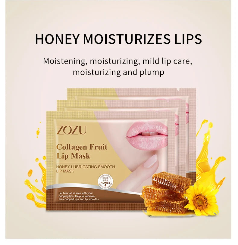 10pcs ZOZU Crystal Collagen Lip Mask Plump Lips Moisturizing Anti Wrinkles Nourishing Lip Patches Lips Plumper Skin Care Pi-Mart