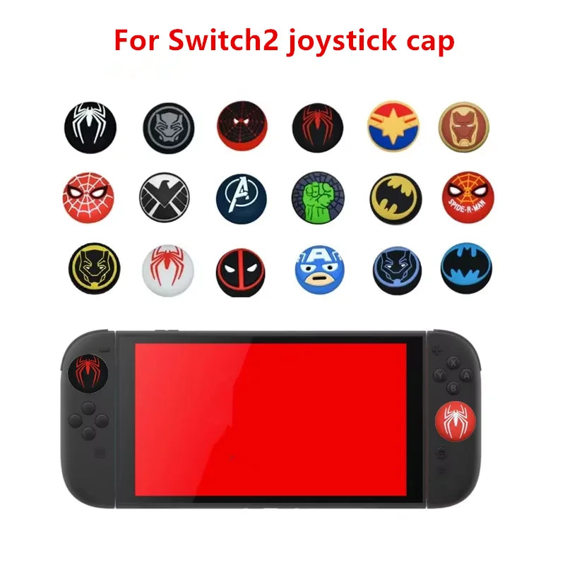 Thumb Grips Caps for Switch 2 Console Soft Silicone Analog Controller Protective Anti-Slip Thumbstick Grip Covers Joystick Cap Pi-Mart