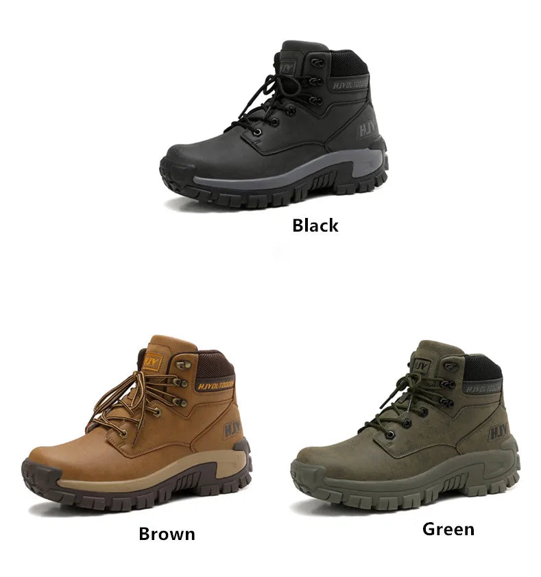 New Men's Boots Fashion Outdoor Boots Breathable Hiking Boots Autumn Shoes Sneakers Lightweight Non-slip Men Desert Ankle Boots Pi-Mart