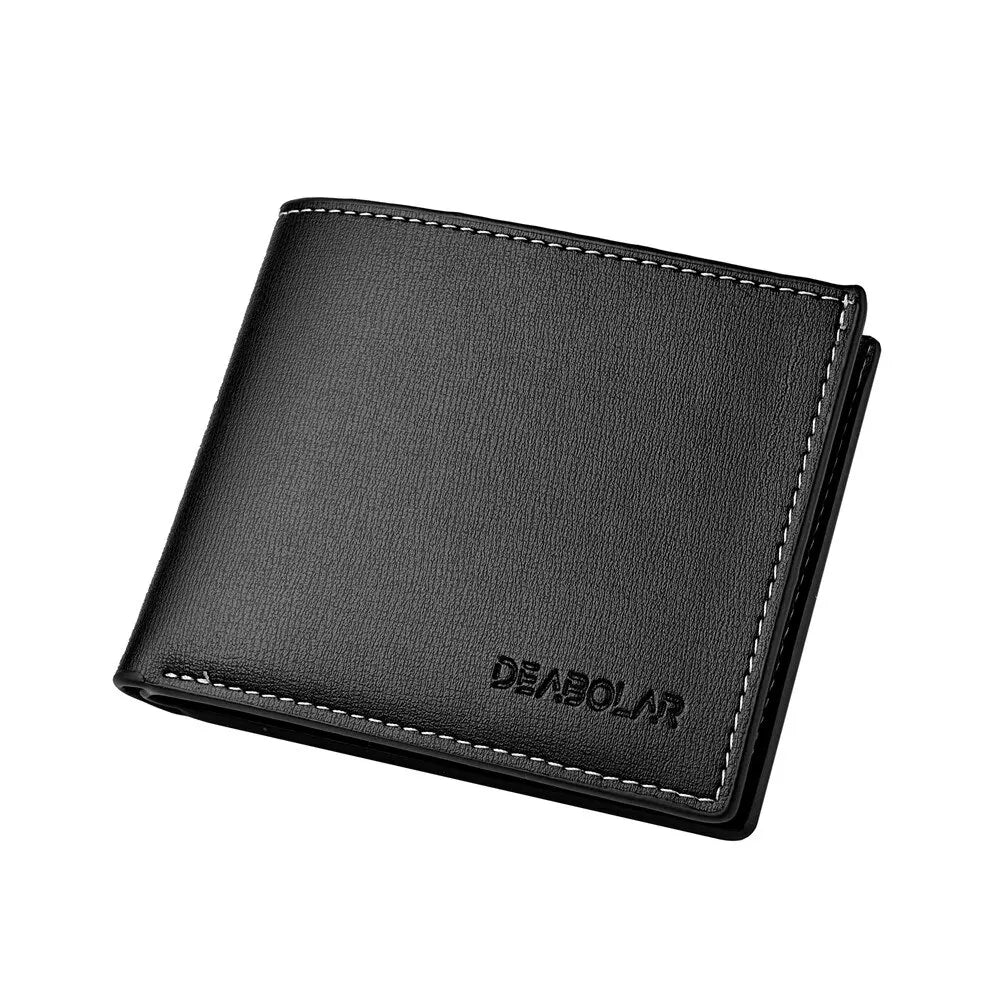 Pu Leather Men Short Wallet Thin Style Folding Young Men Credit Card Holder Wallet Pi-Mart